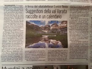 Articolo dedicato al calendario fotografico di Enrico Testa sulla Val Varaita